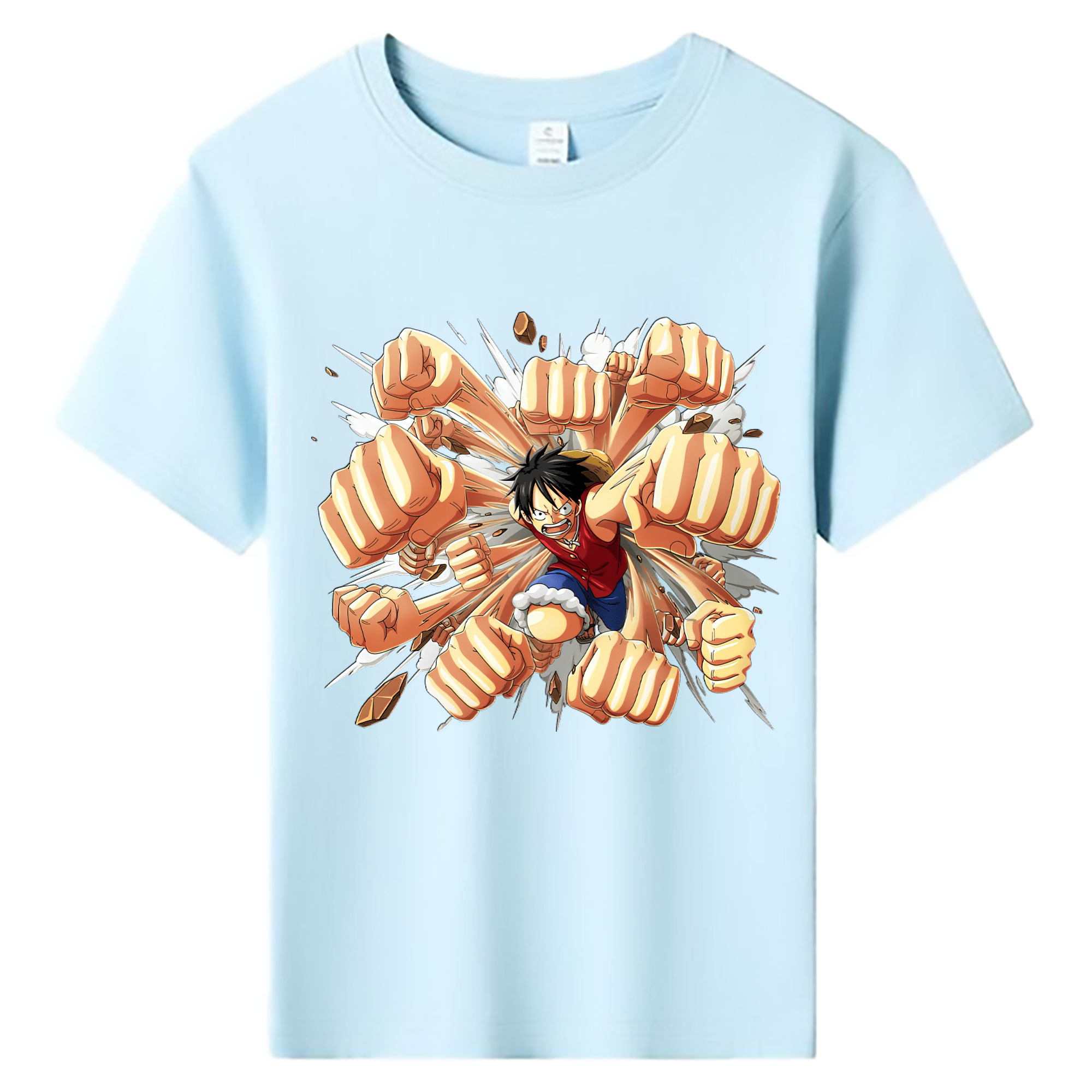 （画像用） ワンピース モンキー・D・ルフィ ONE PIECE Monkey D. Luffy 綿100％キッズTシャツ（フロントプリント）